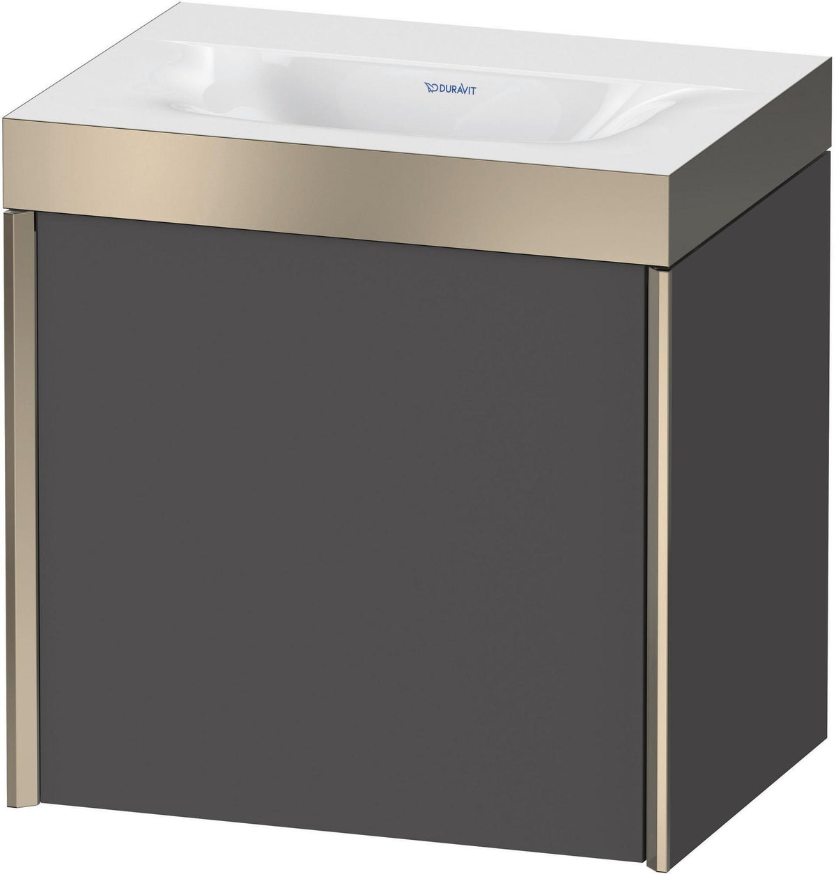 Duravit XViu c-bonded Waschtischunterbauset 460 mm, 1 Tür, champagner matt/graphit matt