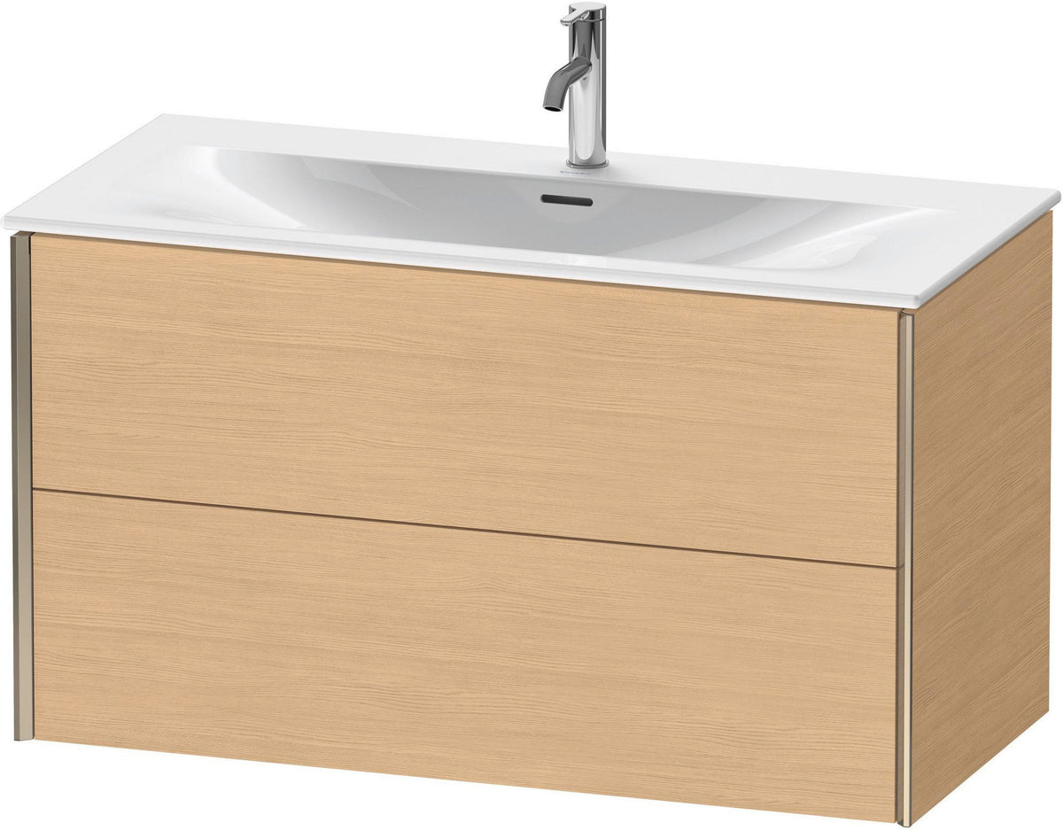 DURAVIT XViu Waschtischunterbau wandhängend 1010 mm, 2 Schubkästen, weiß matt – mit Tip-On-Technik