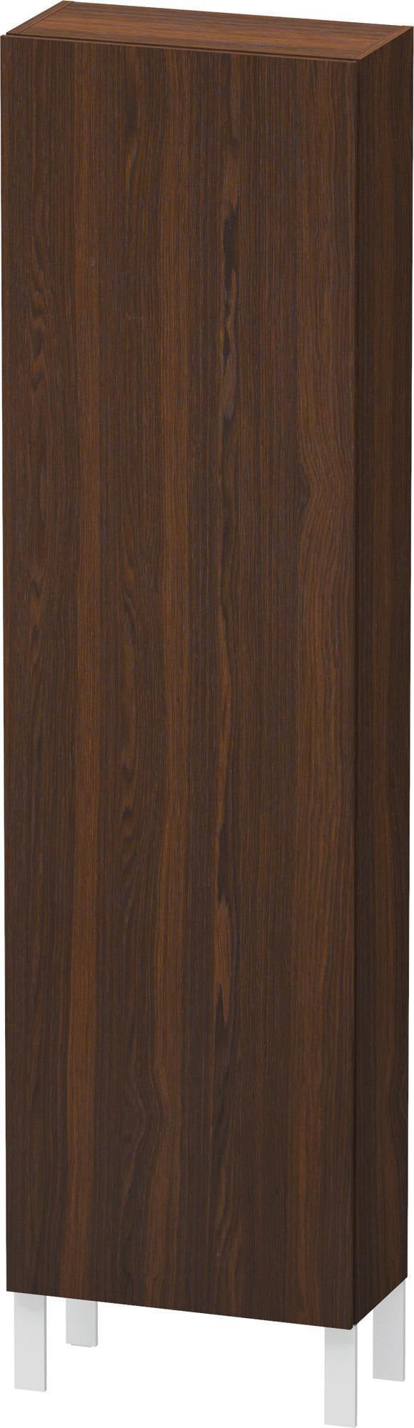 Duravit L-Cube Hochschrank 500 mm nussbaum gebürstet – wandhängend, 1 Tür, Soft-Close