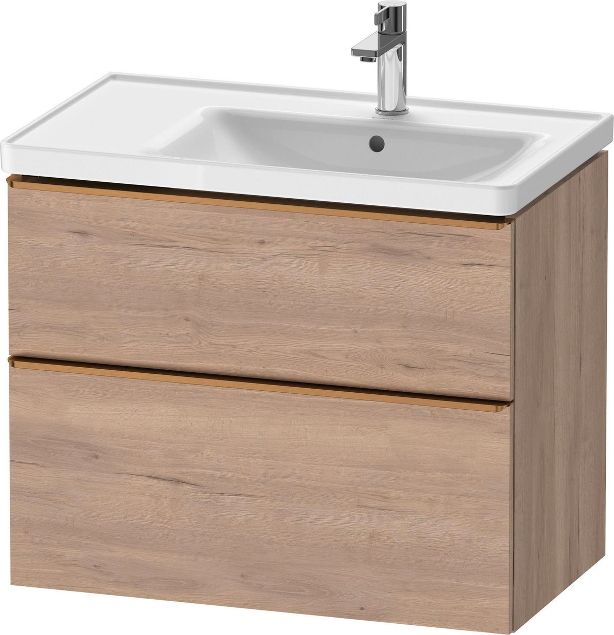 Duravit D-Neo Waschtischunterbau 784 mm Eiche Schwarz Bronze, wandhängend, 1 Auszug
