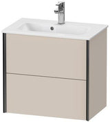 DURAVIT Waschtischunterbau XVIU 610x560x390mm 2 Schubkästen mit Nussbaum-Einrichtung, s-matt