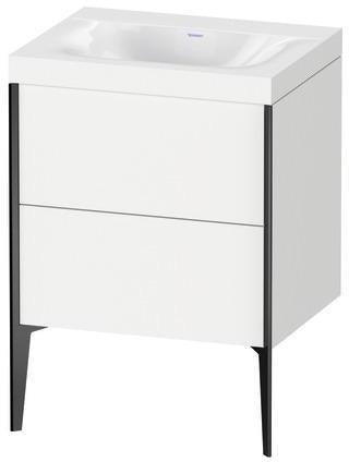 Duravit Möbelwaschtischset XVIU 600x480mm mit Viu Waschtisch und Nussbaum-Einrichtungssystem