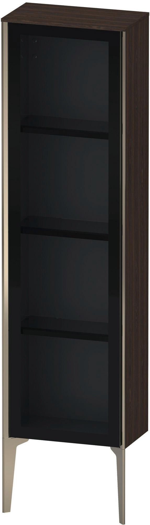 DURAVIT XViu Halbhochschrank mit Glastür, 1330 mm, Amerikanischer Nussbaum, wandhängend