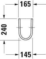 DURAVIT Halbsäule Starck 3 aus Sanitärkeramik für Waschtische 030050, 075045, 030160, 030155, weiß