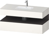DURAVIT Qatego Studio F. A. Porsche Einbauwaschtisch mit Konsolenwaschtischunterbau 1200 mm Weiß Matt