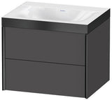 Duravit XVIU Möbelwaschtischset 600x480mm mit Viu Waschtisch und Nussbaum-Einrichtung