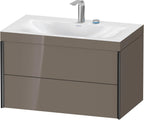 grau / 2Hl,schwarz m./flan.grey hgl, Rahmen C / flannel grey hochglanz