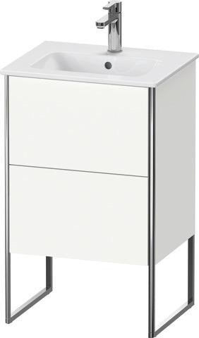 Duravit Waschtischunterbau XSquare Compact 592x510x418 mm weiß matt – 2 Auszüge, Fußgestell