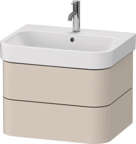 Duravit Waschtischunterbau Happy D.2 Plus 625 mm taupe supermatt mit Tip-On-Technik