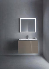 Duravit L-Cube Waschtischunterbau 820 mm taupe matt mit 2 Schubkästen und Tip-On-Technik