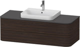 Duravit Happy D.2 Konsolenwaschtischunterbau 1300 mm Taupe Supermatt mit Tip-On-Technik