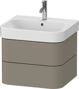 DURAVIT Happy D.2 Waschtischunterbau 575 mm, 2 Schubkästen, Tip-On, Taupe supermatt
