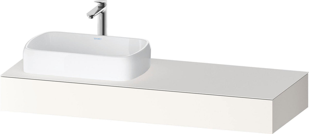 DURAVIT Qatego Konsole Studio F. A. Porsche 1400 mm wandhängend mit Ausschnitt links
