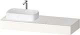 DURAVIT Qatego Konsole Studio F. A. Porsche 1400 mm wandhängend mit Ausschnitt links