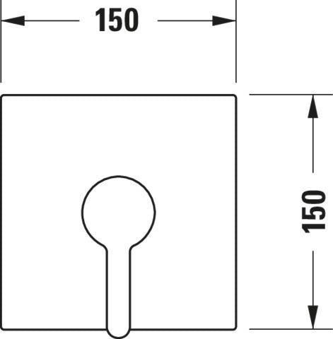 DURAVIT C.1 Einhebel-Brausemischer Unterputz, eckig, Keramikmischsystem, Schwarz Matt