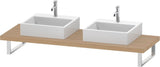 DURAVIT L-Cube Konsole variabel 45 mm weiß matt mit 2 Ausschnitten, 550 mm tief