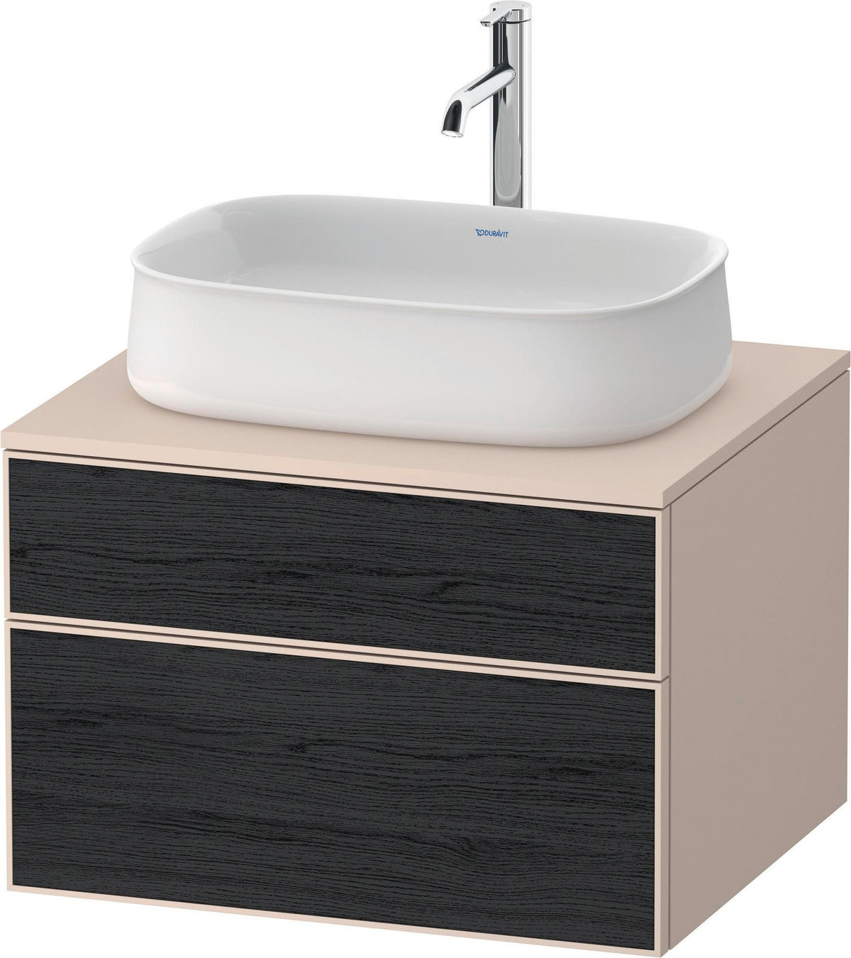DURAVIT Zencha Konsolenwaschtischunterbau 650 mm Eiche Anthrazit mit Push-Open