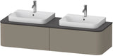 Duravit Happy D.2+ Konsolenwaschtischunterbau 1600 mm taupe supermatt mit Tip-On Technik