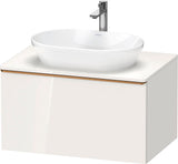 DURAVIT D-Neo Konsolenwaschtischunterbau 800 mm betongrau matt mit Bronze-Griff und Soft-Close-Auszug