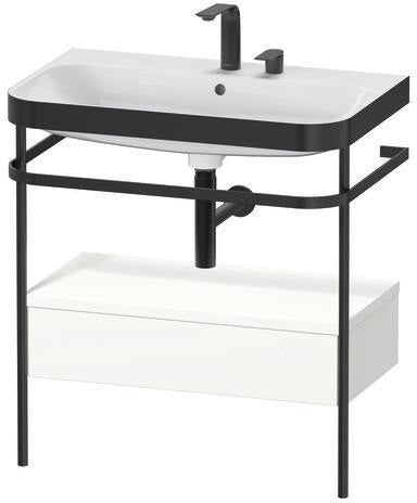 Duravit Waschtischset Happy D.2 Plus 775x490mm ein Hahnloch taupe supermatt