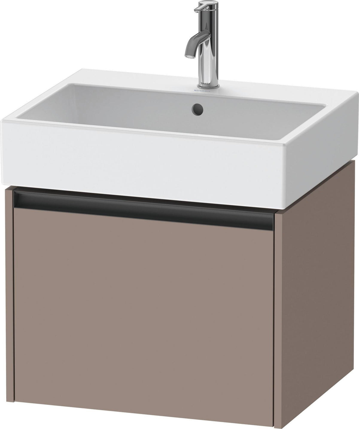 Duravit Ketho.2 Waschtischunterbau 584 mm betongrau matt – wandhängend, 1 Auszug, Soft-Close