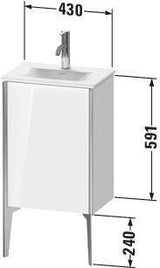Duravit Waschtischunterbau XVIU 591x430x310mm Pro sw ma TA li ta s-matt – bodenstehend mit Aluminiumprofil