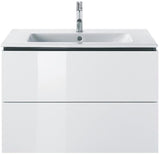 Duravit L-Cube Waschtischunterbau 820 mm taupe matt mit 2 Schubkästen und Tip-On-Technik