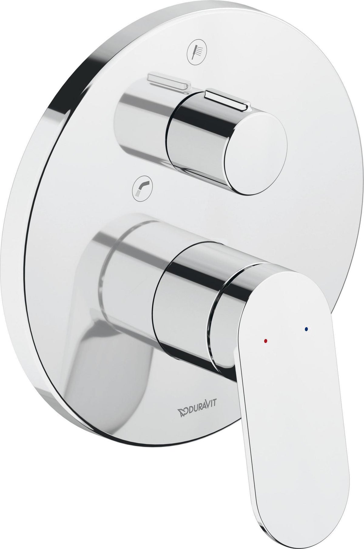 DURAVIT Wave Einhebel-Wannenmischer Unterputz mit Keramikmischsystem und Umstelleinheit in Chrom
