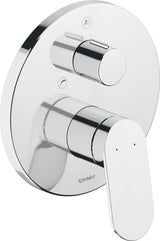 DURAVIT Wave Einhebel-Wannenmischer Unterputz mit Keramikmischsystem und Umstelleinheit in Chrom