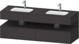 DURAVIT Qatego Studio F. A. Porsche Waschtischset 1600 mm mit Konsolenwaschtischunterbau, 2 Auszüge