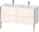 DURAVIT XViu Waschtischunterbau bodenstehend 1280 mm, 4 Auszüge, weiß matt – Tip-On