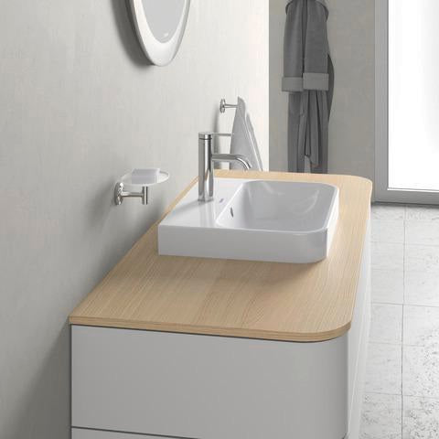 DURAVIT Aufsatzbecken Happy D.2 Plus 500 mm Weiß mit Überlauf und Hahnlochbank