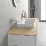 DURAVIT Happy D.2+ Konsolenwaschtischunterbau 1300 mm taupe supermatt mit Tip-On Technik und LED-Innenbeleuchtung