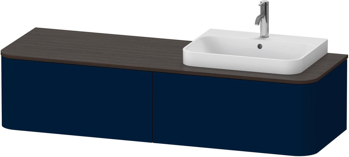 DURAVIT Happy D.2 Konsolenwaschtischunterbau 1600 mm Taupe Supermatt mit 2 Auszügen und Tip-On