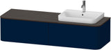 DURAVIT Happy D.2 Konsolenwaschtischunterbau 1600 mm Taupe Supermatt mit 2 Auszügen und Tip-On