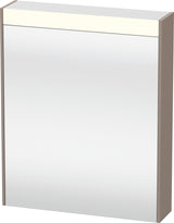 DURAVIT Brioso Spiegelschrank 700 mm betongrau matt mit LED-Beleuchtung und Steckdose