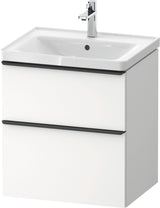 Duravit D-Neo Waschtischunterbau 584 mm betongrau matt mit Auszug und Schubkasten