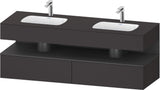 DURAVIT Qatego Studio F. A. Porsche Waschtischset 1600 mm mit Konsolenwaschtischunterbau, 2 Auszüge