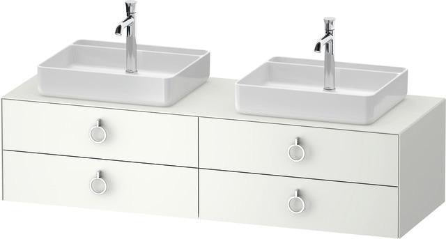 Duravit White Tulip Waschtischunterbau 1600 mm Nussbaum links – Design by Philippe Starck