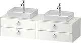 Duravit White Tulip Waschtischunterbau 1600 mm Nussbaum links – Design by Philippe Starck