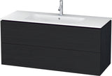 Duravit L-Cube Waschtischunterbau 1220 mm taupe matt mit 2 Schubkästen und Tip-On-Technik
