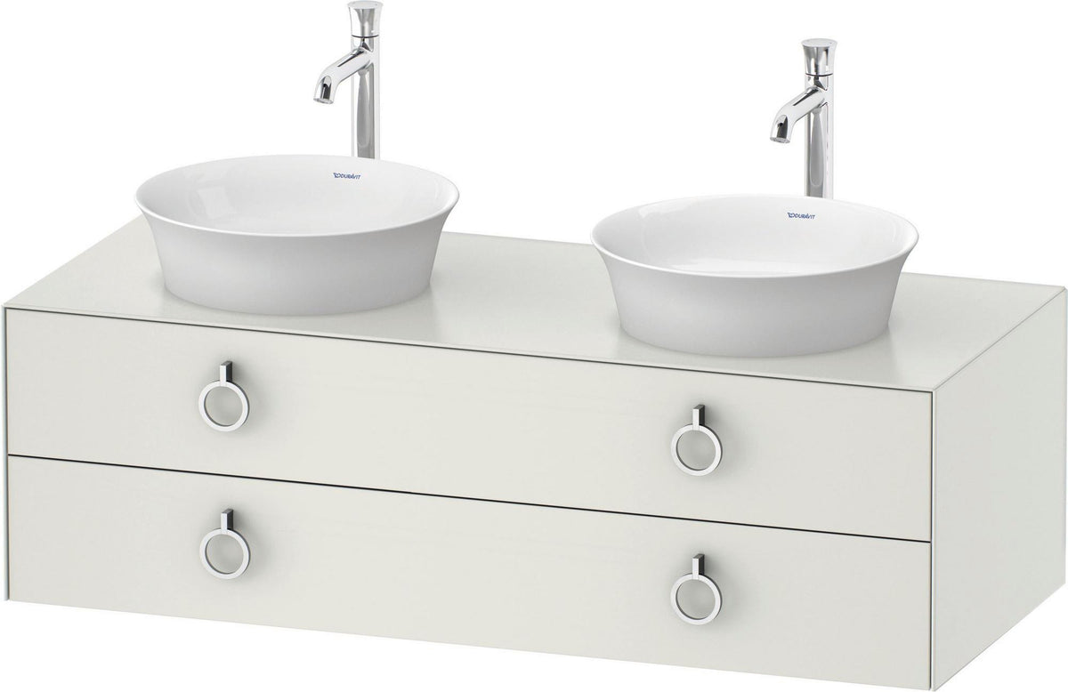 DURAVIT White Tulip Waschtischunterbau 1300 mm, 2 Schubkästen, wandhängend, Weiß Seidenmatt