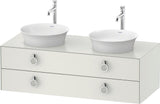 DURAVIT White Tulip Waschtischunterbau 1300 mm, 2 Schubkästen, wandhängend, Weiß Seidenmatt