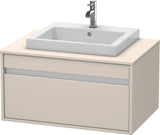 Duravit Ketho Waschtischunterbau 800 mm wandhängend, 1 Auszug, weiß matt – für Einbauwaschtisch