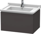 Duravit L-Cube Waschtischunterbau 670 mm taupe matt – Wandhängend mit Tip-On-Auszug