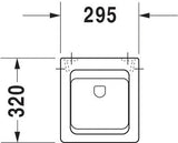Duravit Urinal VERO 295x320mm Zulauf von hinten ohne Fliege schwarz