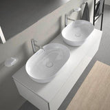 DURAVIT L-Cube Konsole variabel 45 mm weiß matt mit 2 Ausschnitten, 550 mm tief