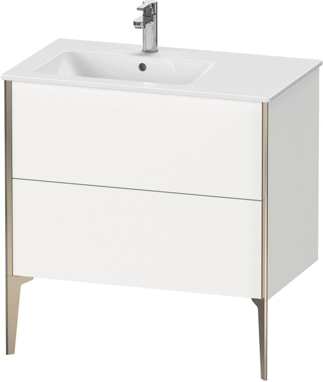 Duravit XViu Waschtischunterbau bodenstehend 810 mm mit 2 Auszügen, weiß matt, Tip-On Technik