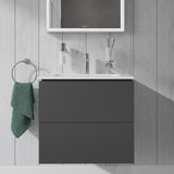 Duravit L-Cube Waschtischunterbau 620 mm Weiß Matt mit 2 Schubkästen und Tip-On Technik