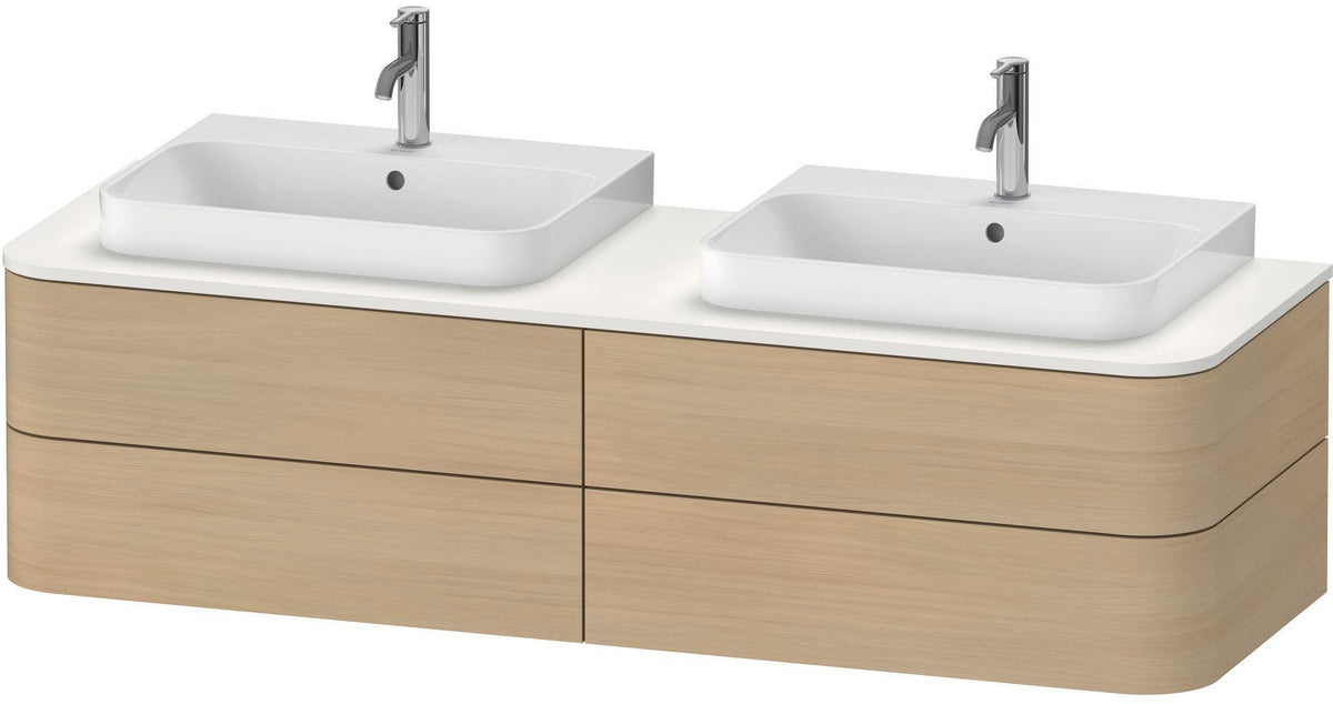 DURAVIT Happy D.2 Konsolenwaschtischunterbau 1600 mm mit 4 Schubkästen, Tip-On & LED